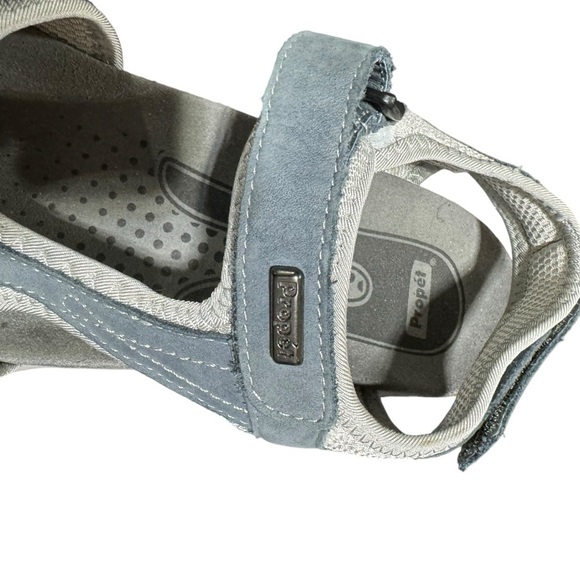 Propet Women's Helen Leather Sports Sandals Slate Blue Adjustable Straps - Picture 3 of 7